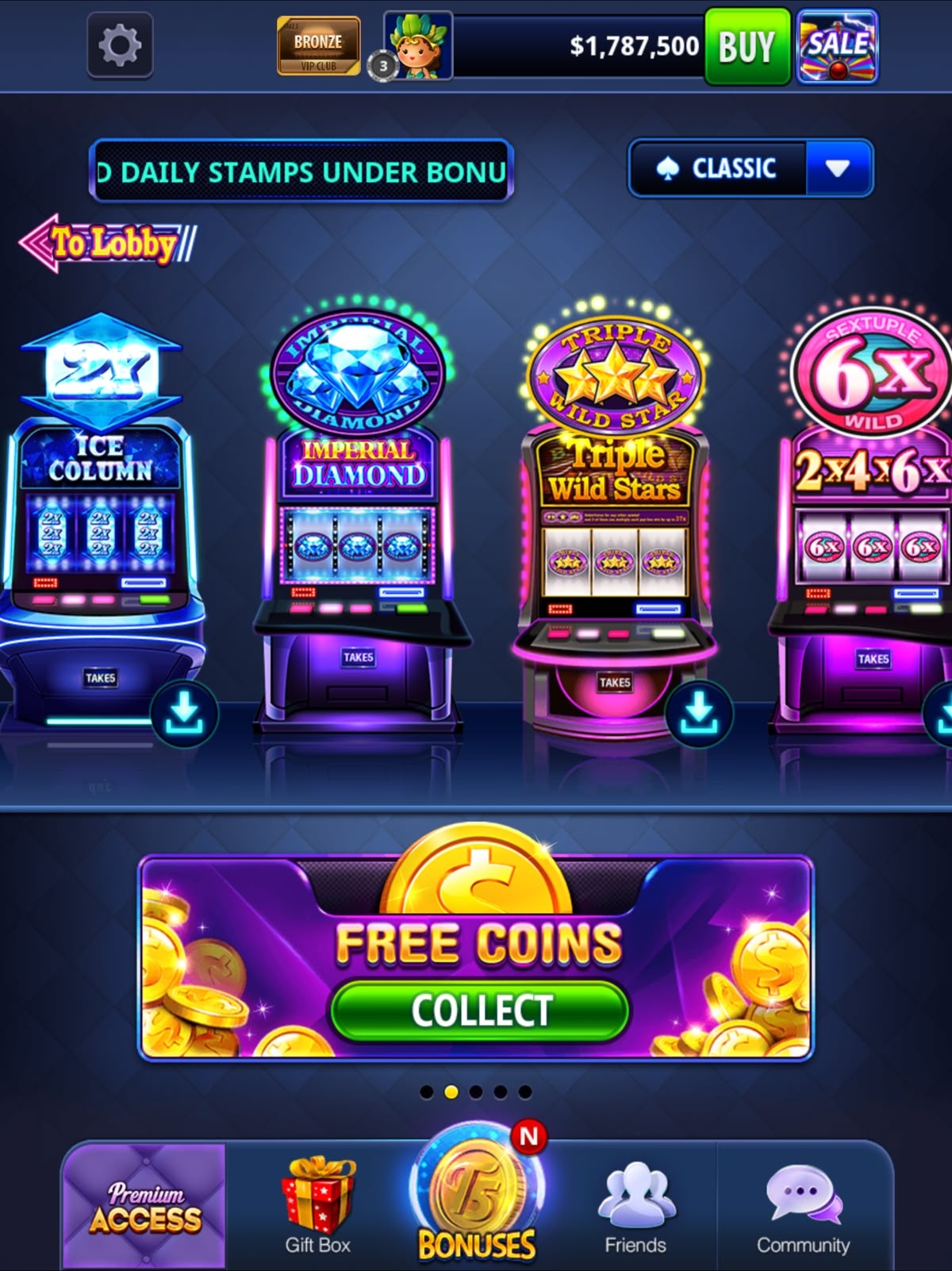 Pink 3 Diamonds Slots game